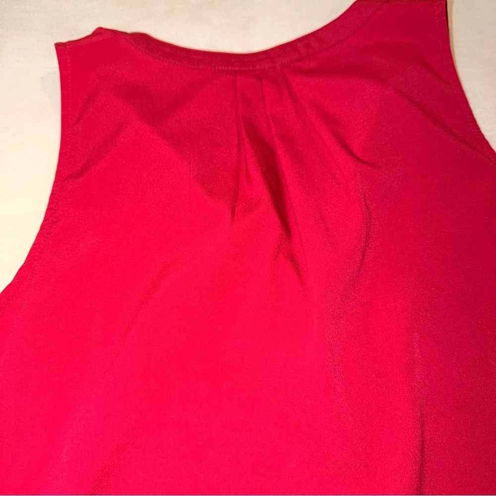 Banana Republic Pink Sleeveless Split Neck Blouse Career Top S - Picture 3 of 7